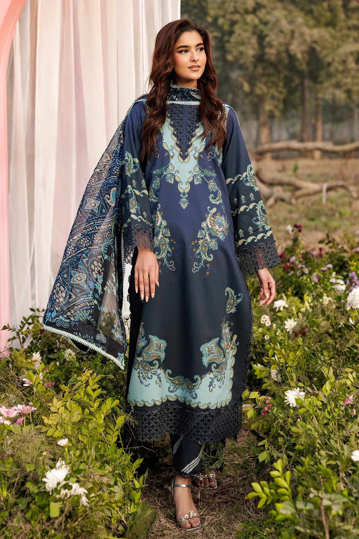 Charizma | 3-PC Unstitched Embroidered Lawn Collection | CRB6-03
