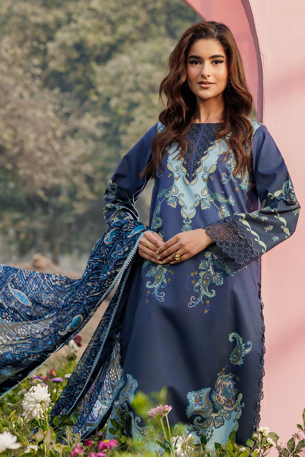 Charizma | 3-PC Unstitched Embroidered Lawn Collection | CRB6-03