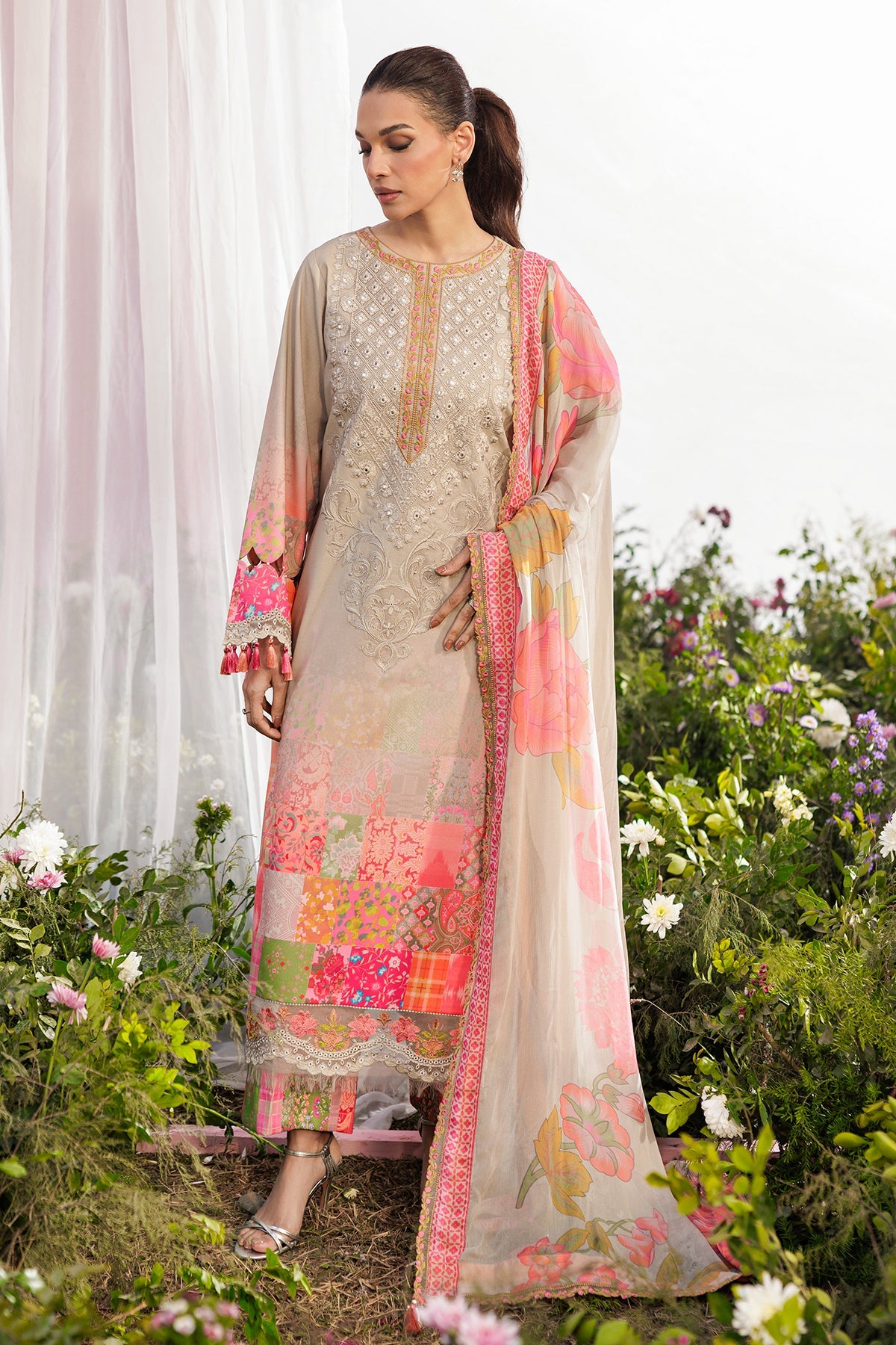 Charizma | 3-PC Unstitched Embroidered Lawn Collection | CRB6-05