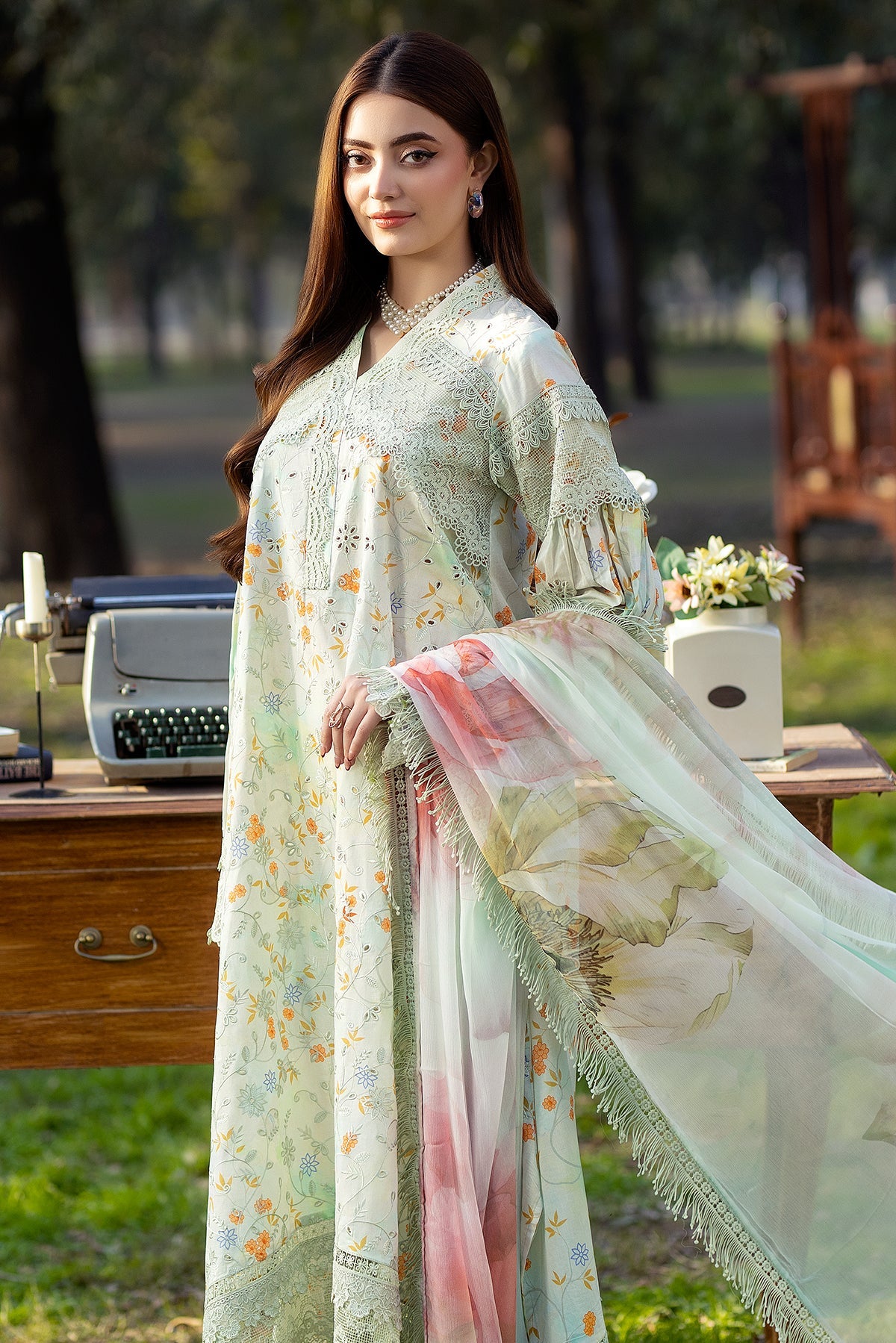 Noor-e-Fajar | Chikankari Lawn | CK-04