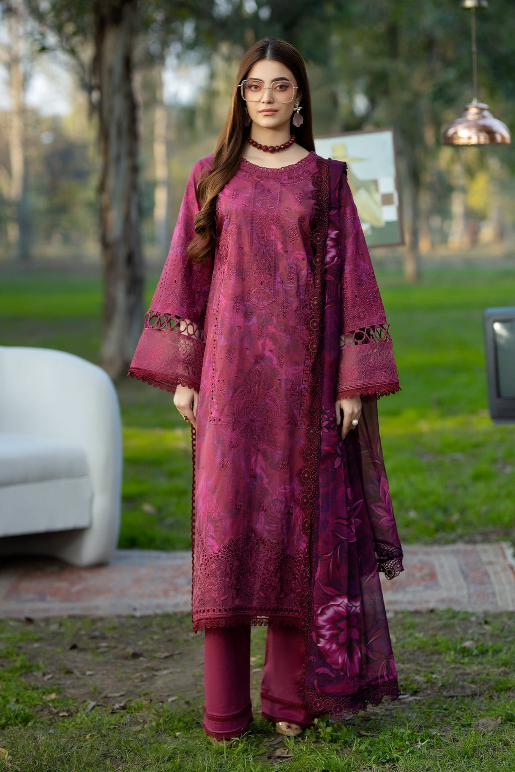 Noor-e-Fajar | Chikankari Lawn | CK-06