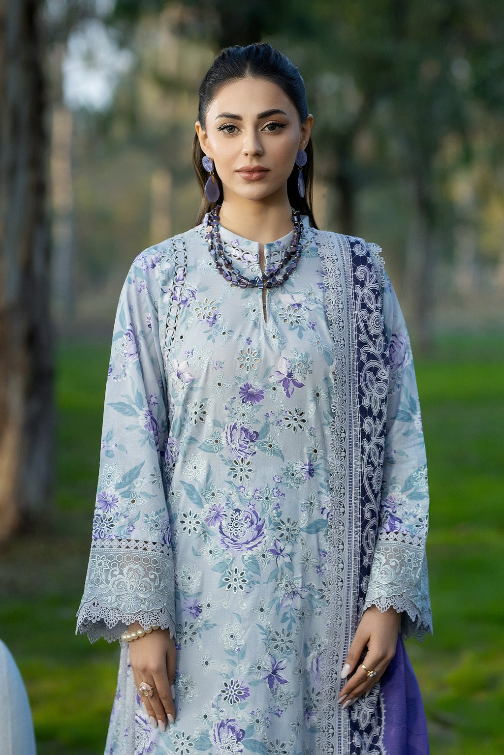 Noor-e-Fajar | Chikankari Lawn | CK-08