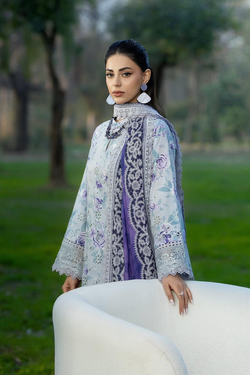 Noor-e-Fajar | Chikankari Lawn | CK-08