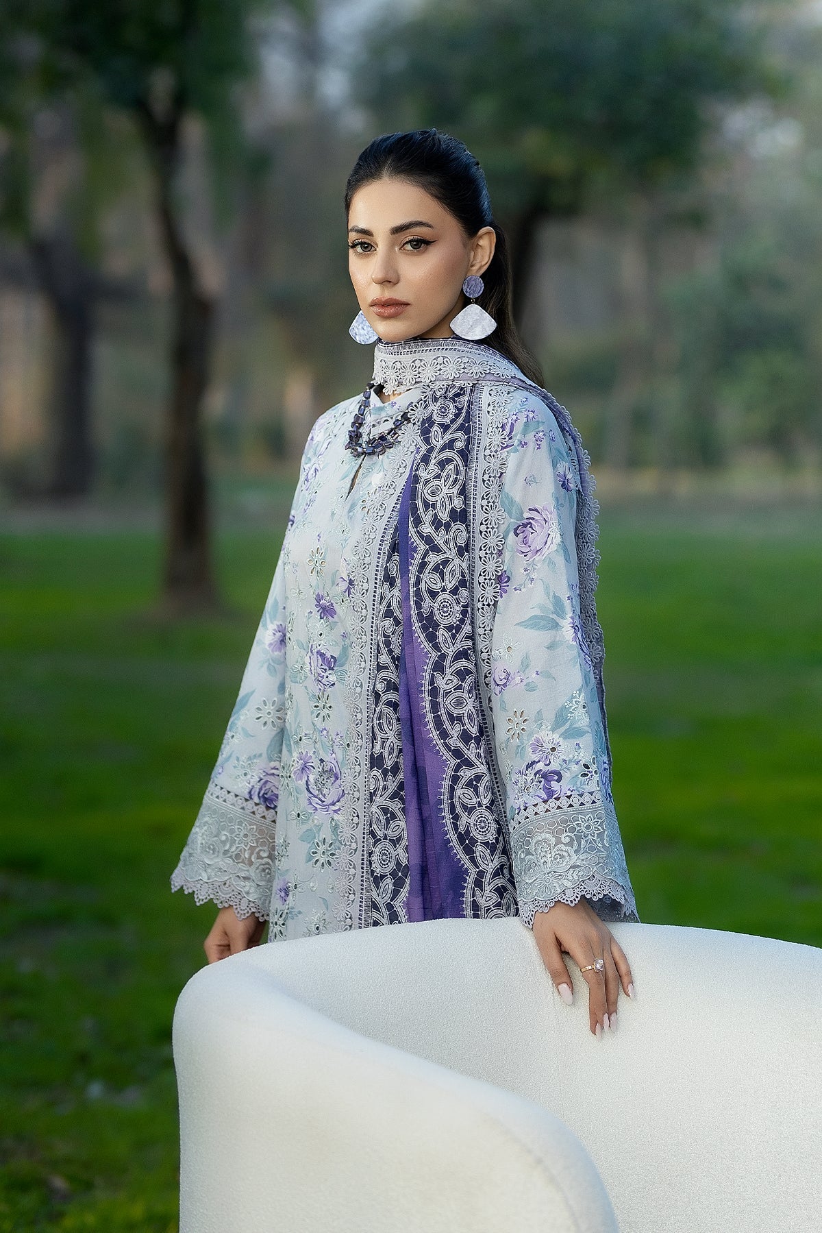 Noor-e-Fajar | Chikankari Lawn | CK-08
