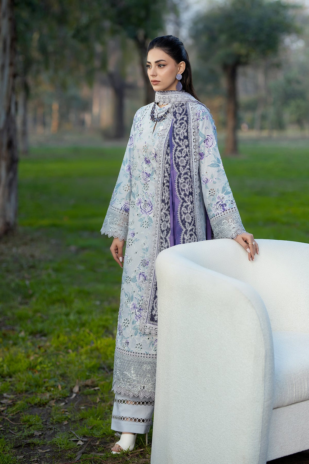 Noor-e-Fajar | Chikankari Lawn | CK-08