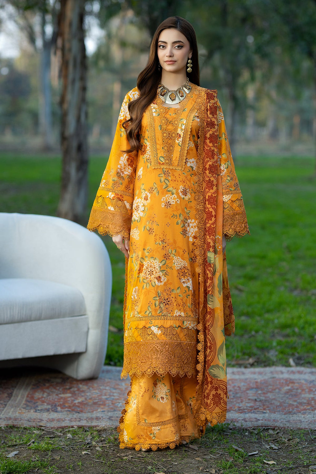 Noor-e-Fajar | Chikankari Lawn | CK-09