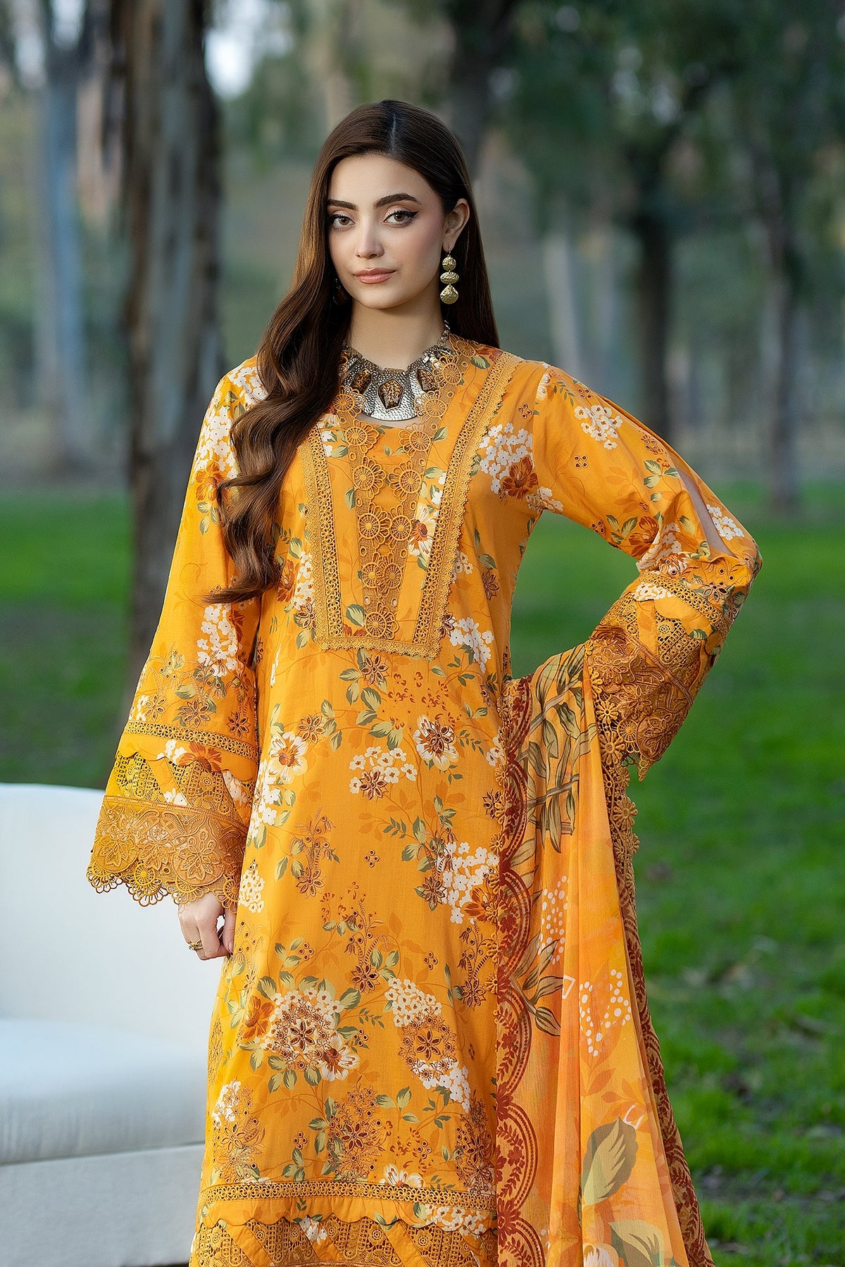 Noor-e-Fajar | Chikankari Lawn | CK-09
