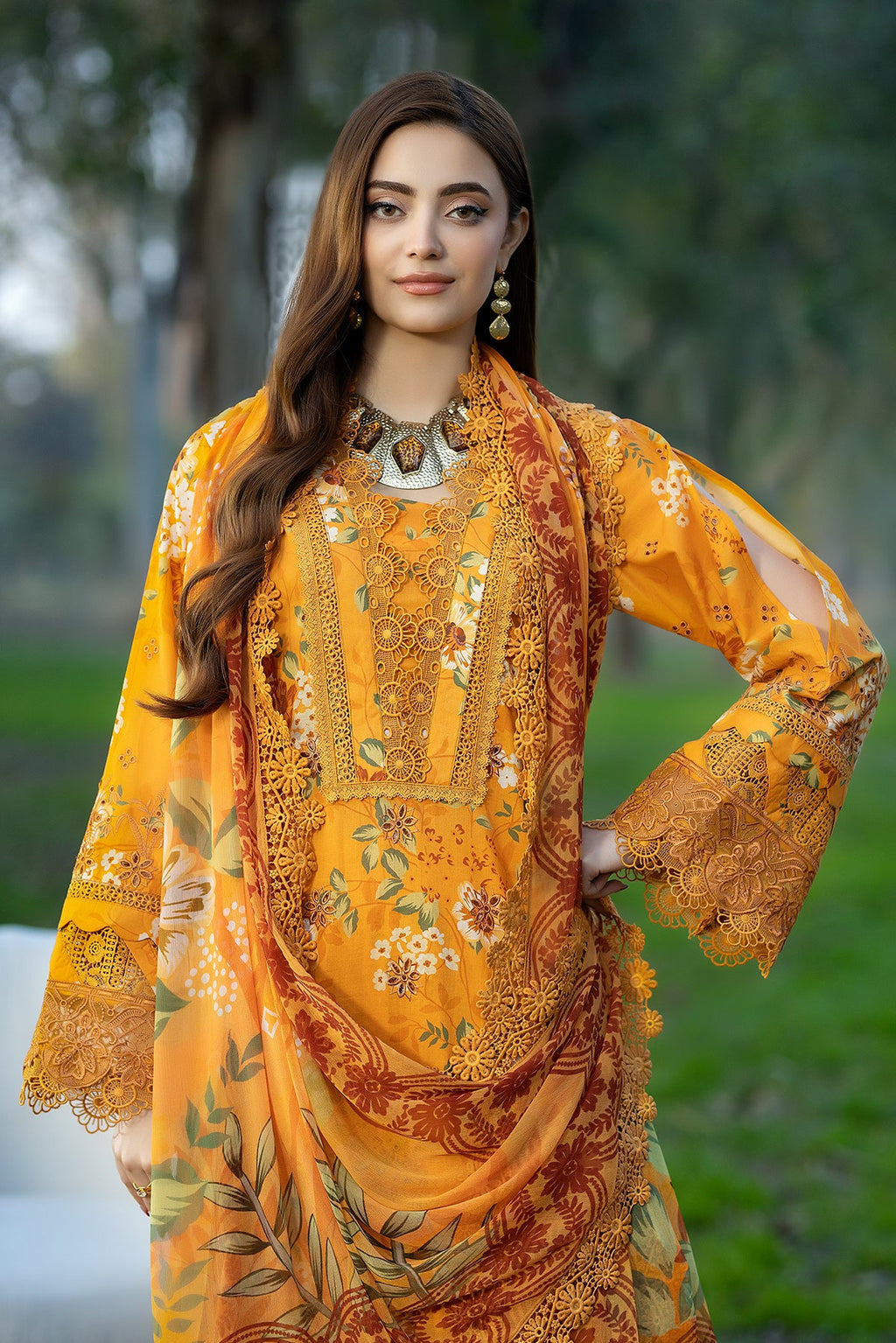 Noor-e-Fajar | Chikankari Lawn | CK-09
