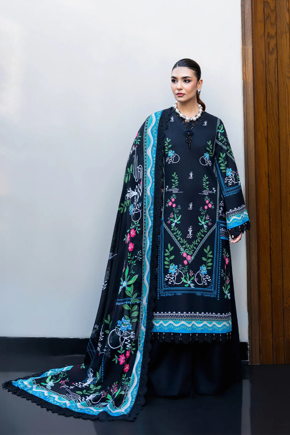 Naqsh | The Breeze Edit Lawn | Moonlit Noir