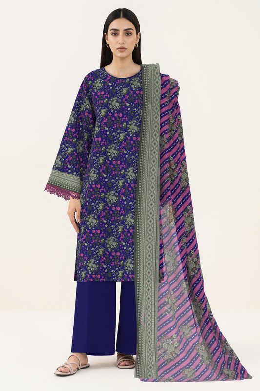 SAPPHIRE | 3 PIECE - PRINTED LAWN | 3PB-WS26CL1-10