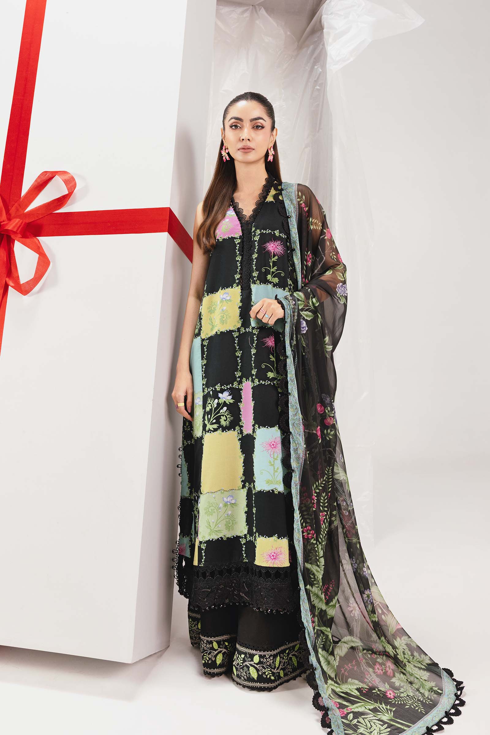 MARIA B | 3 Pc Unstitched Embroidered Lawn Suit | MB-CUSV13-10B
