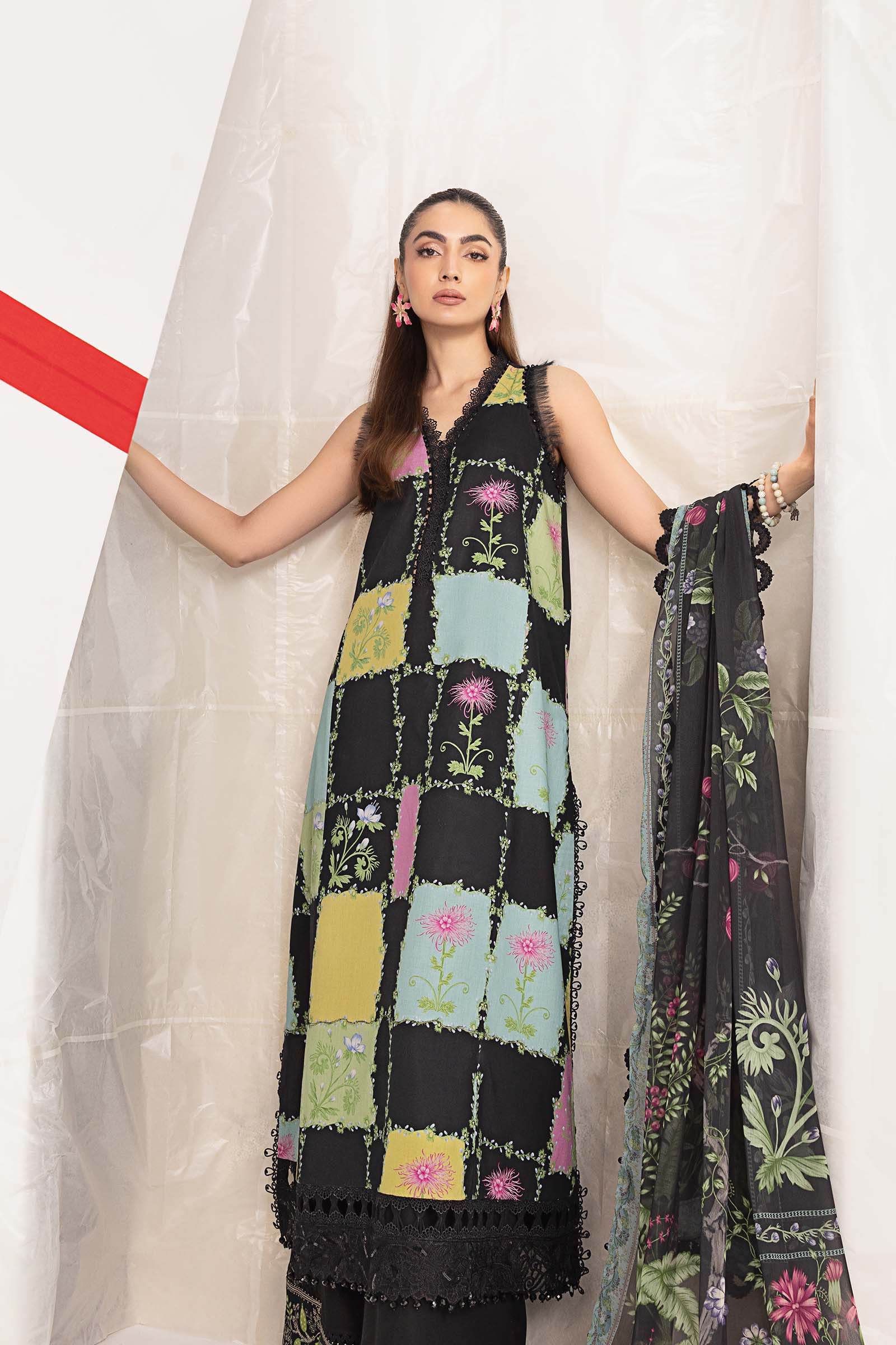MARIA B | 3 Pc Unstitched Embroidered Lawn Suit | MB-CUSV13-10B