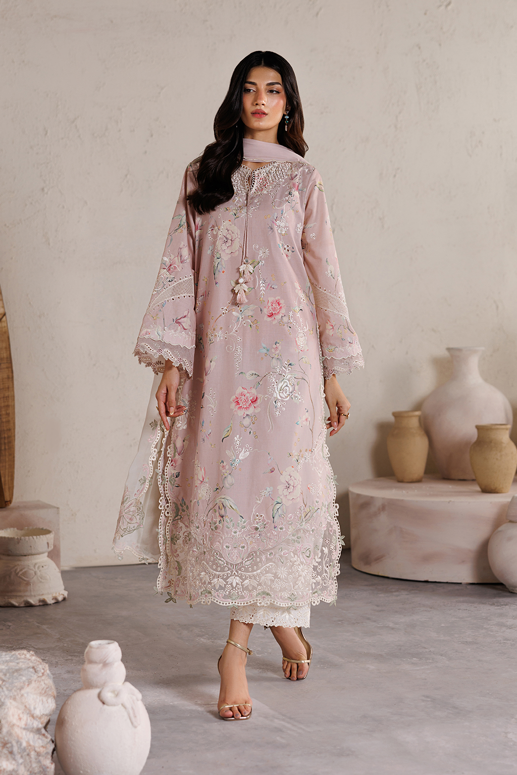 Iznik | Festive Embroidered Lawn | IBE-12