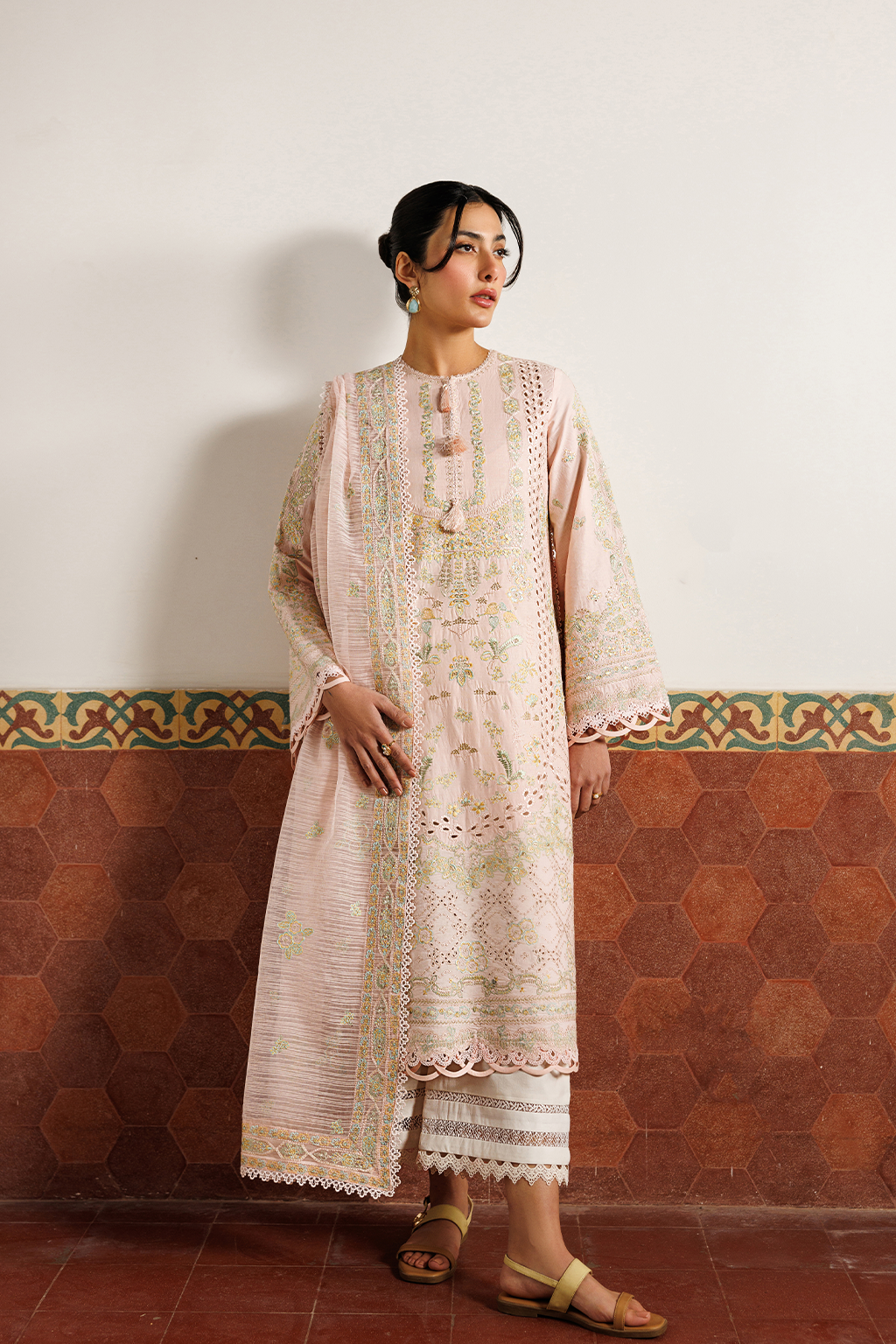 Emaan Adeel |  Mirabelle festive luxury lawn | Orchid Royale