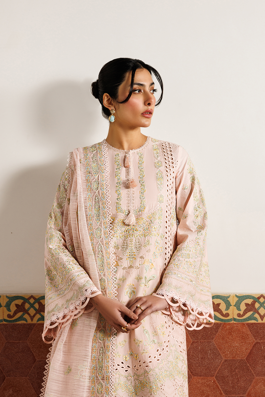 Emaan Adeel |  Mirabelle festive luxury lawn | Orchid Royale