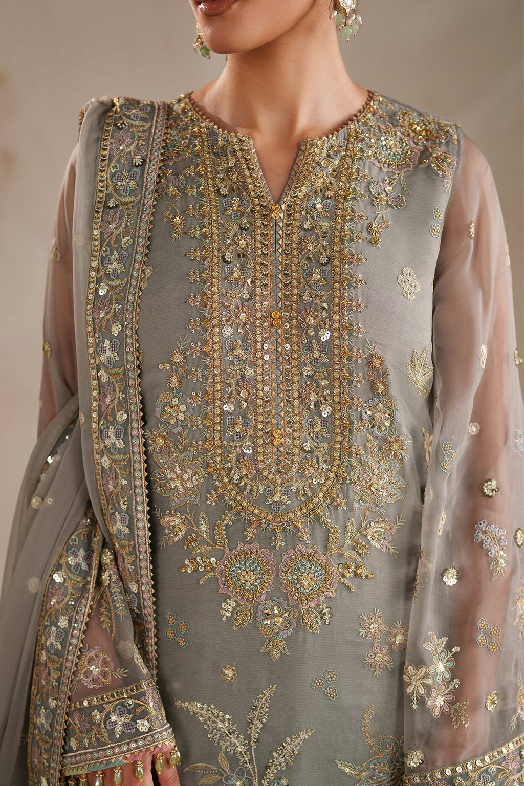 Baroque | EMBROIDERED CHIFFON | UF-4364