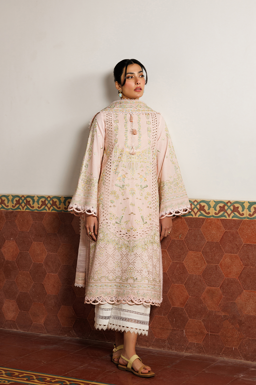 Emaan Adeel |  Mirabelle festive luxury lawn | Orchid Royale