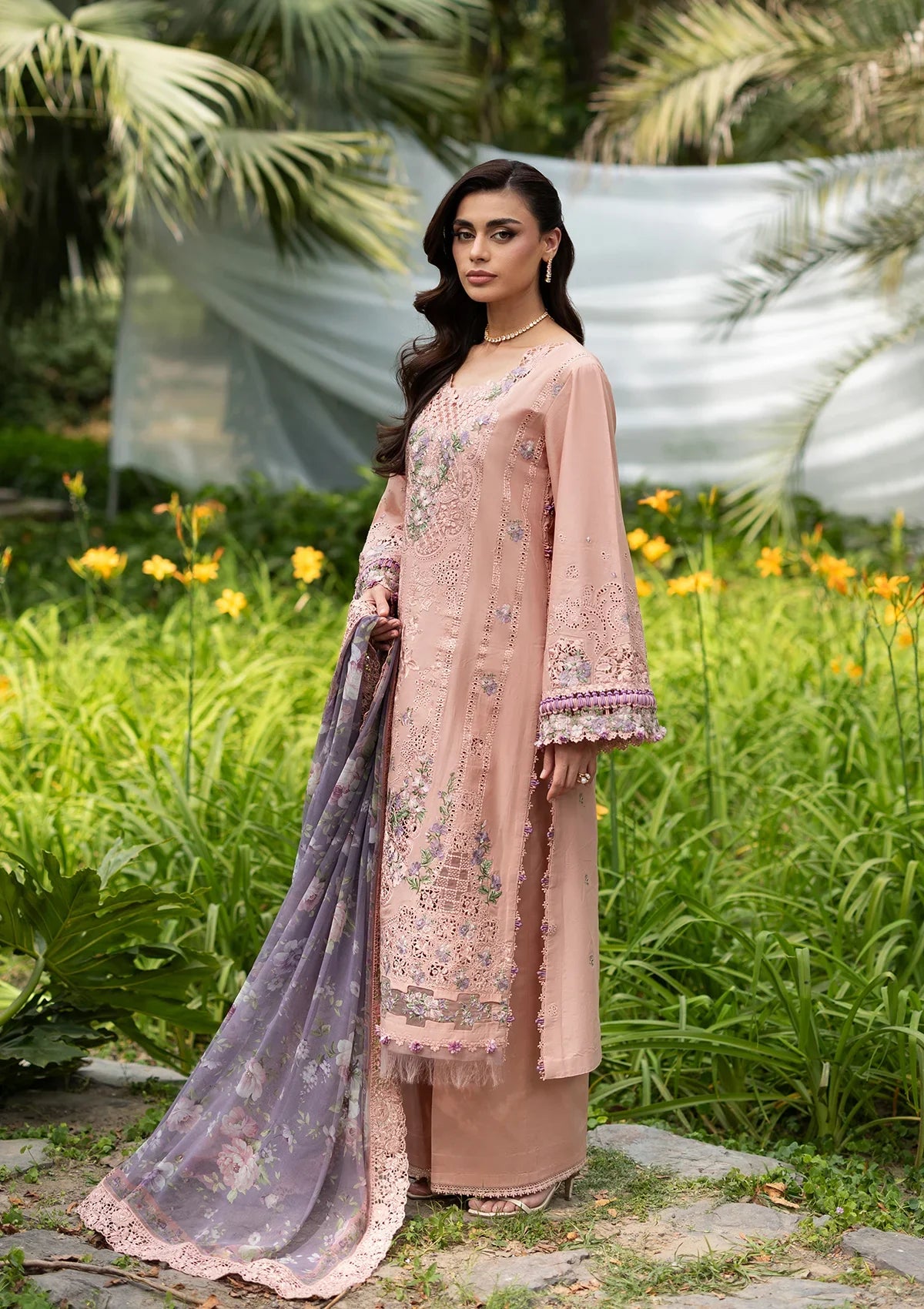 Elaf | Luxury Lawn Vol 2 '26 | Blushing Rose