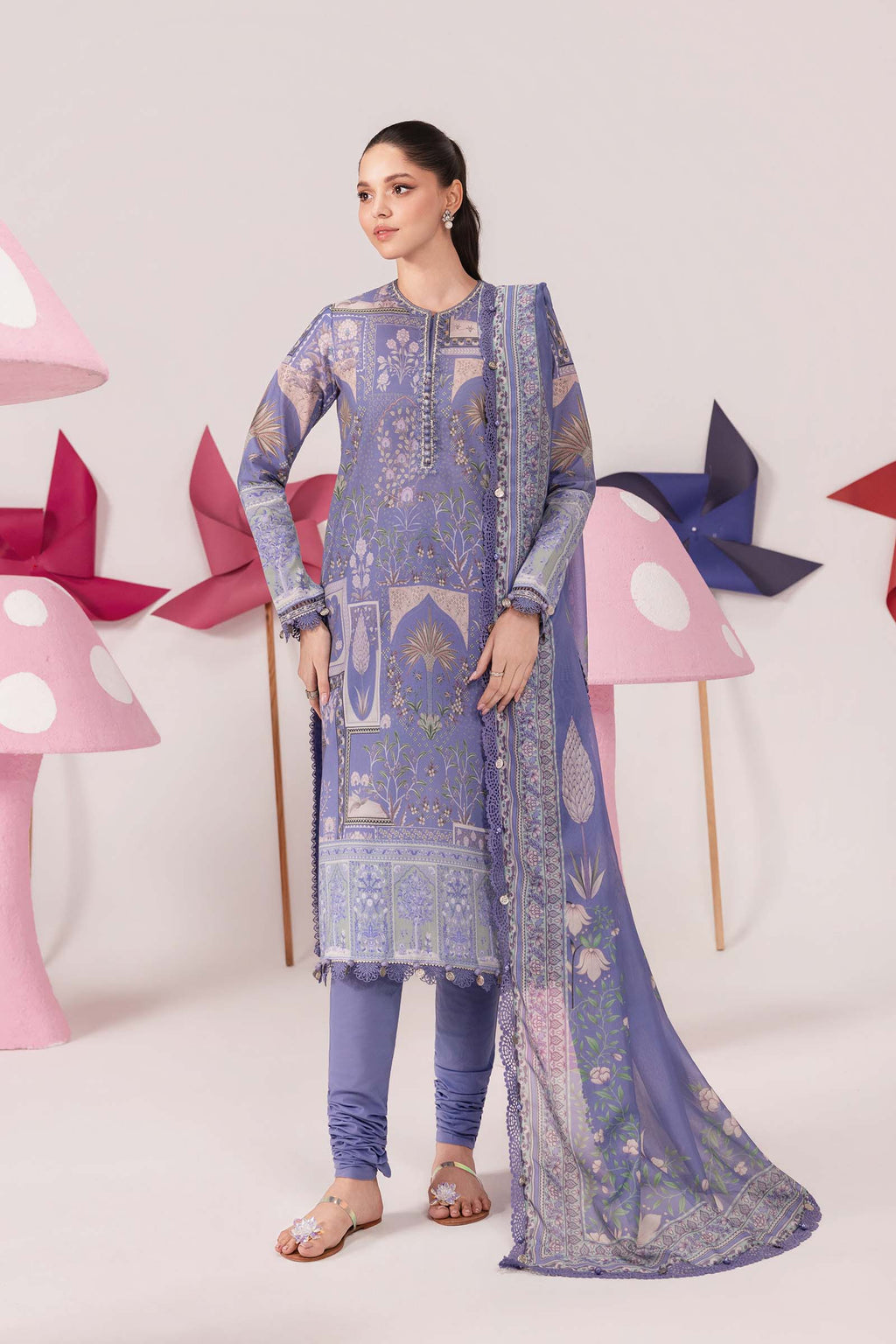 MARIA B | 3 Pc Unstitched Embroidered Lawn Suit | MB-CUSV13-11B