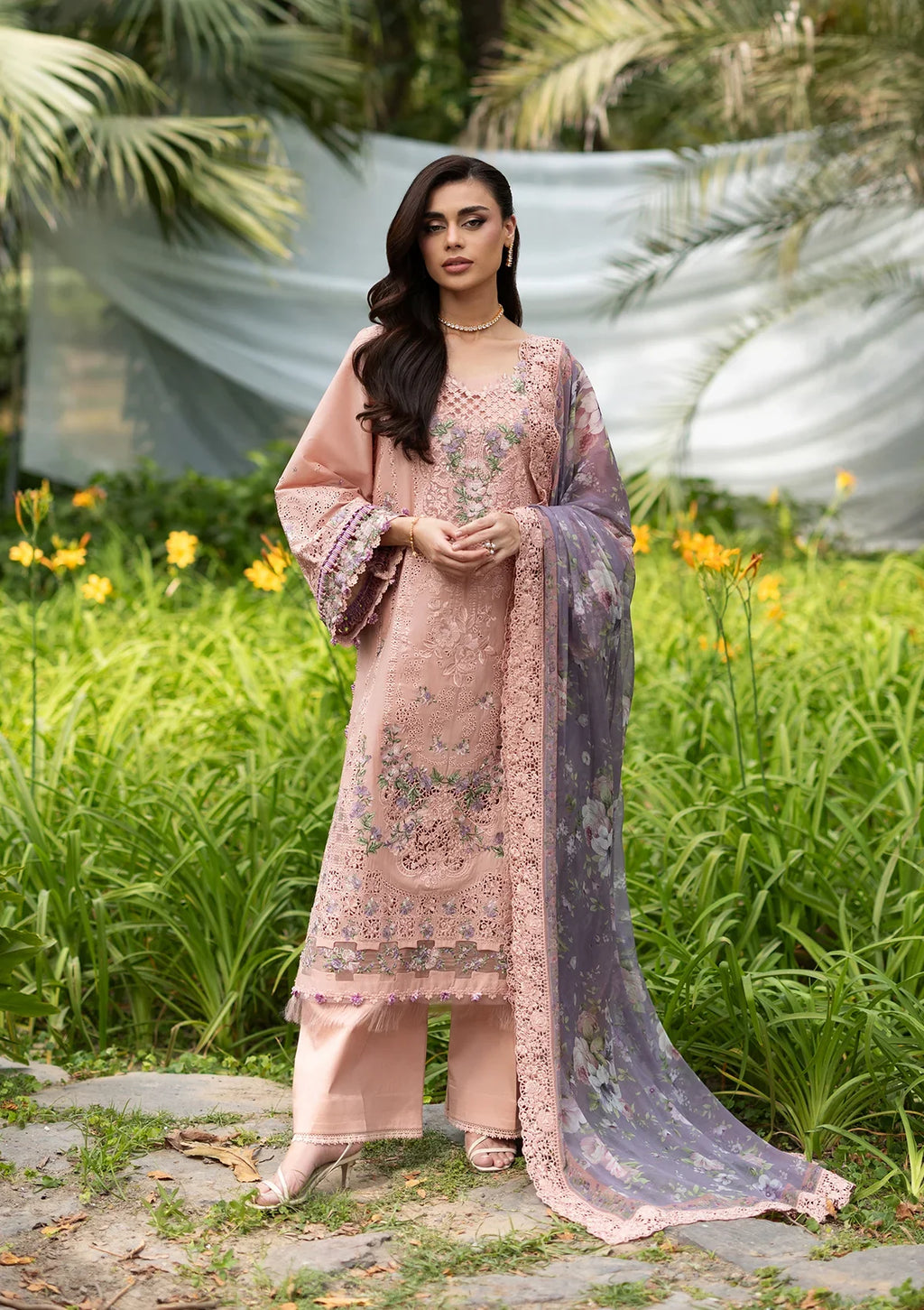 Elaf | Luxury Lawn Vol 2 '26 | Blushing Rose