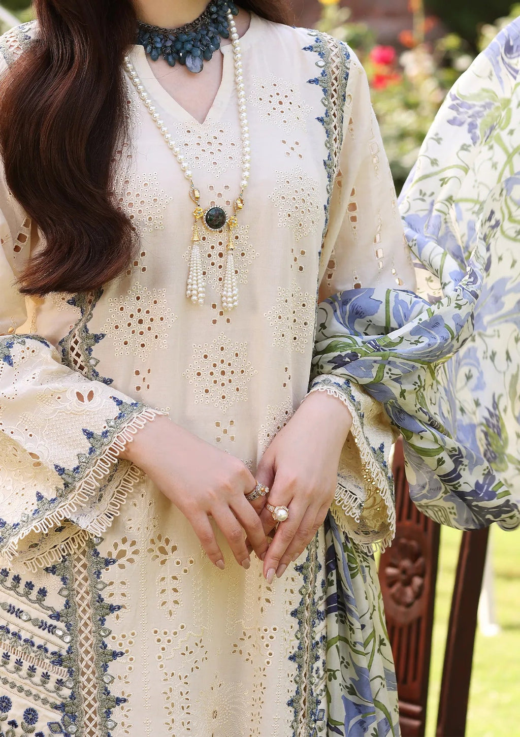 ELAF | Festive Chikankari Vol 2 |  ECF-07 DAISY