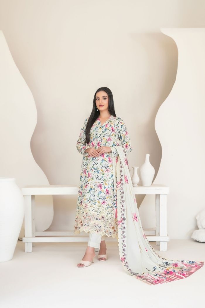 Tawakaal | Muskaan 3Pcs Embroidered Digital Print suiting | D-4426
