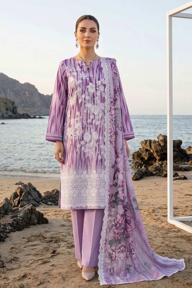 Riaz Arts | Rang-e-Noor Luxury Lawn - 3 Pc | RA - RN - 06