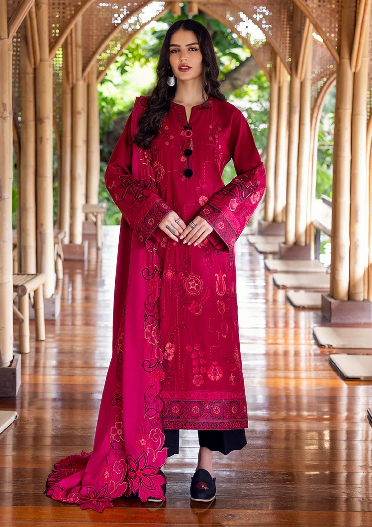 Mushq | Hemline Symphony Karandi Edit 25 | HUN#208 - Darling Bloom