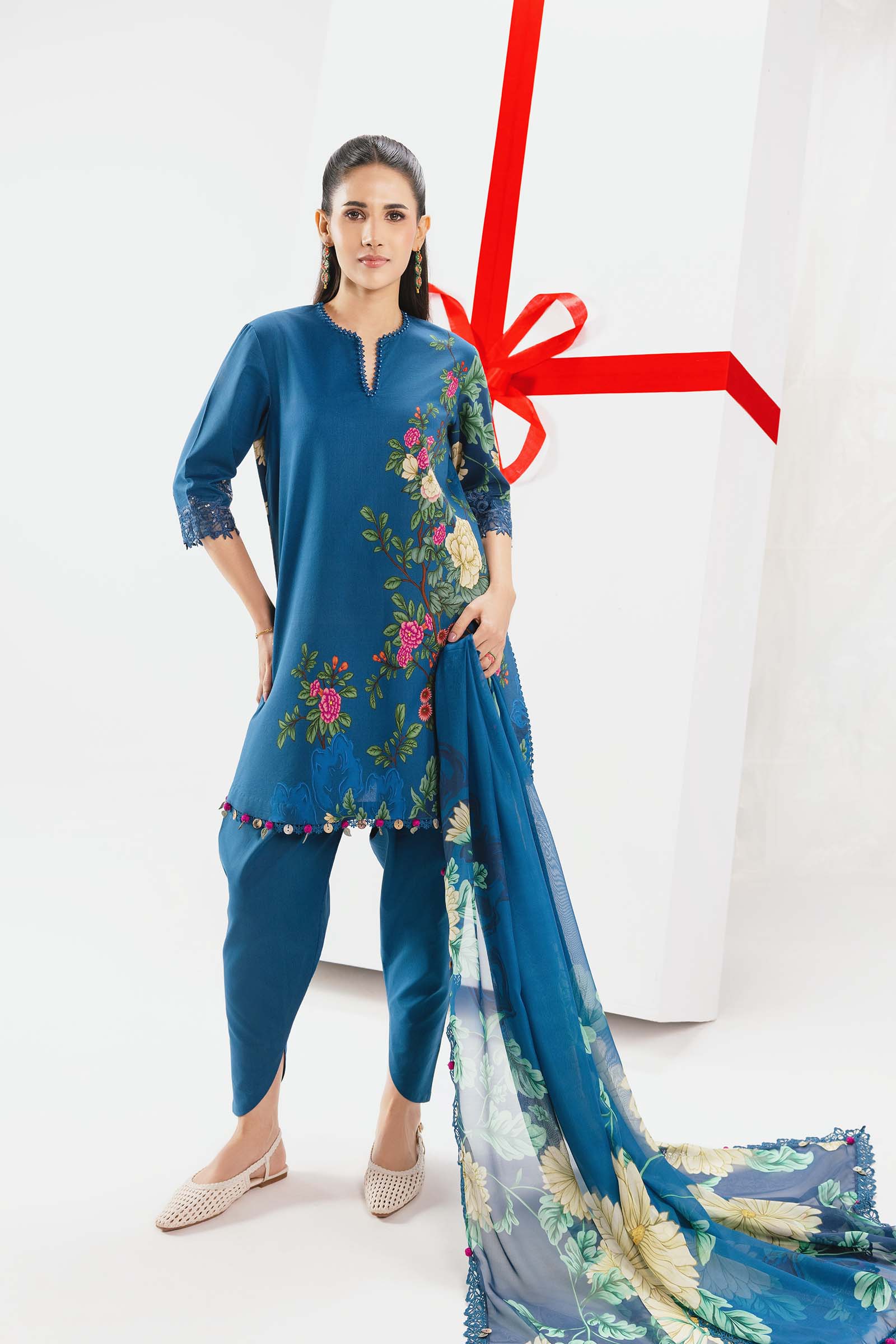 MARIA B | 3 Pc Unstitched Embroidered Lawn Suit | MB-CUSV13-12A