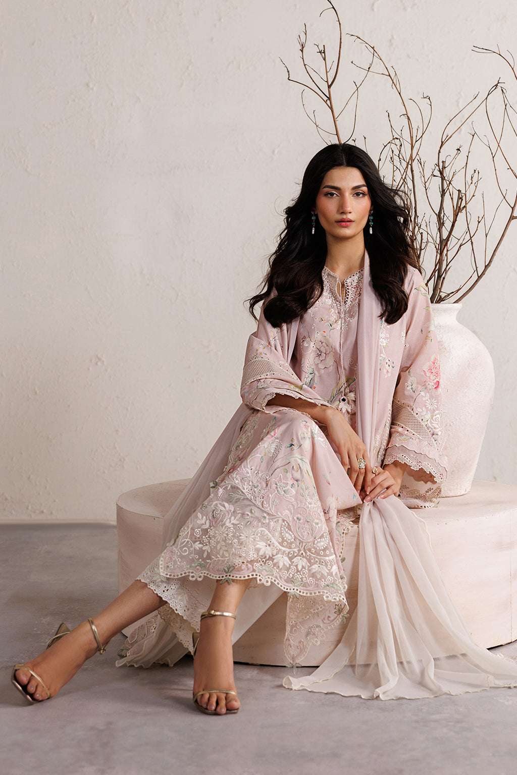 Iznik | Festive Embroidered Lawn | IBE-12
