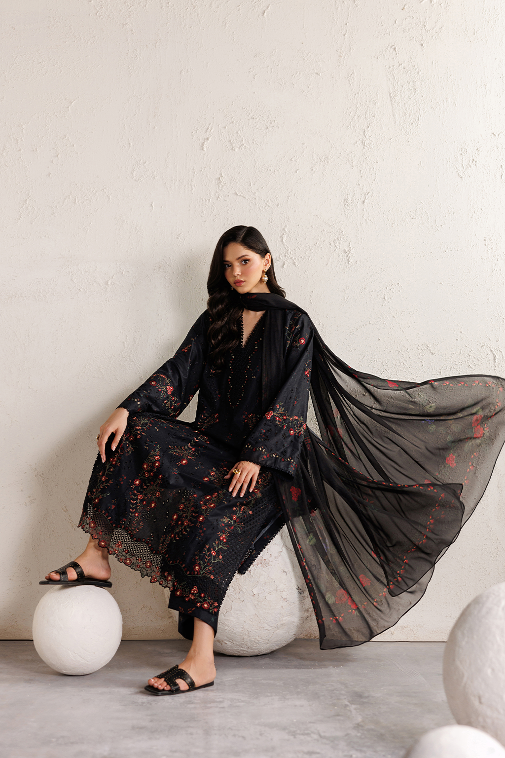 Iznik | Festive Embroidered Lawn | IBE-11