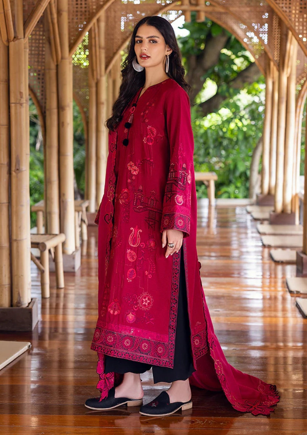 Mushq | Hemline Symphony Karandi Edit 25 | HUN#208 - Darling Bloom