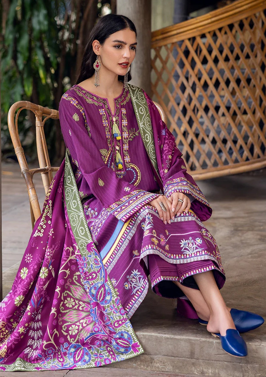 Mushq | Hemline Symphony Karandi Edit 25 | HUN#207 - Plum Swirl