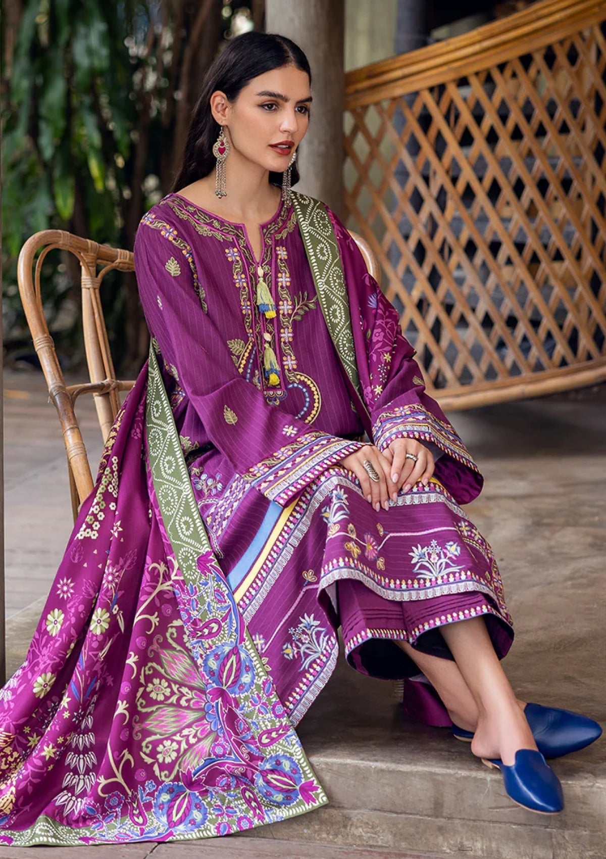 Mushq | Hemline Symphony Karandi Edit 25 | HUN#207 - Plum Swirl