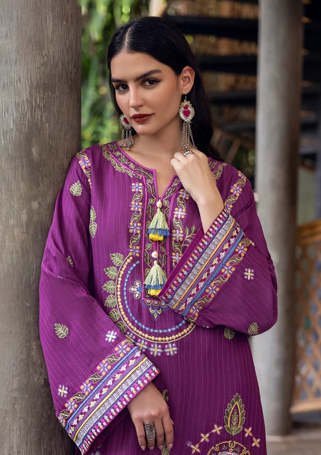 Mushq | Hemline Symphony Karandi Edit 25 | HUN#207 - Plum Swirl
