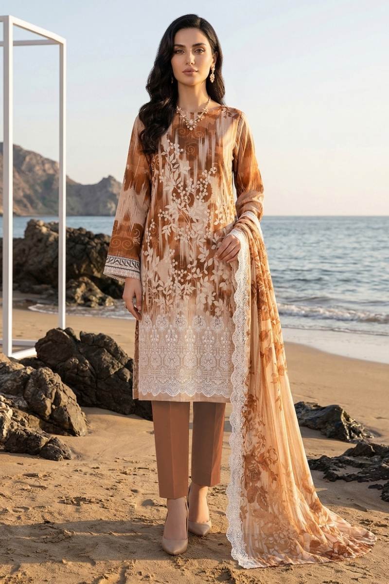 Riaz Arts | Rang-e-Noor Luxury Lawn - 3 Pc | RA - RN - 07