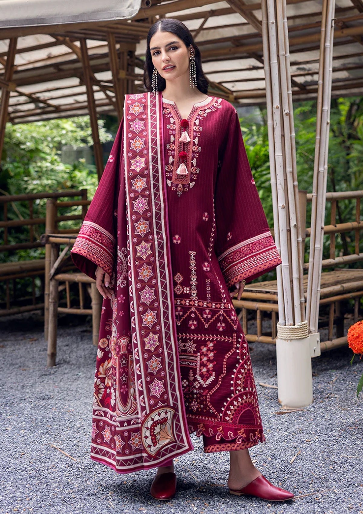 Mushq | Hemline Symphony Karandi Edit 25 | HUN#203 - Emerald Glimmer