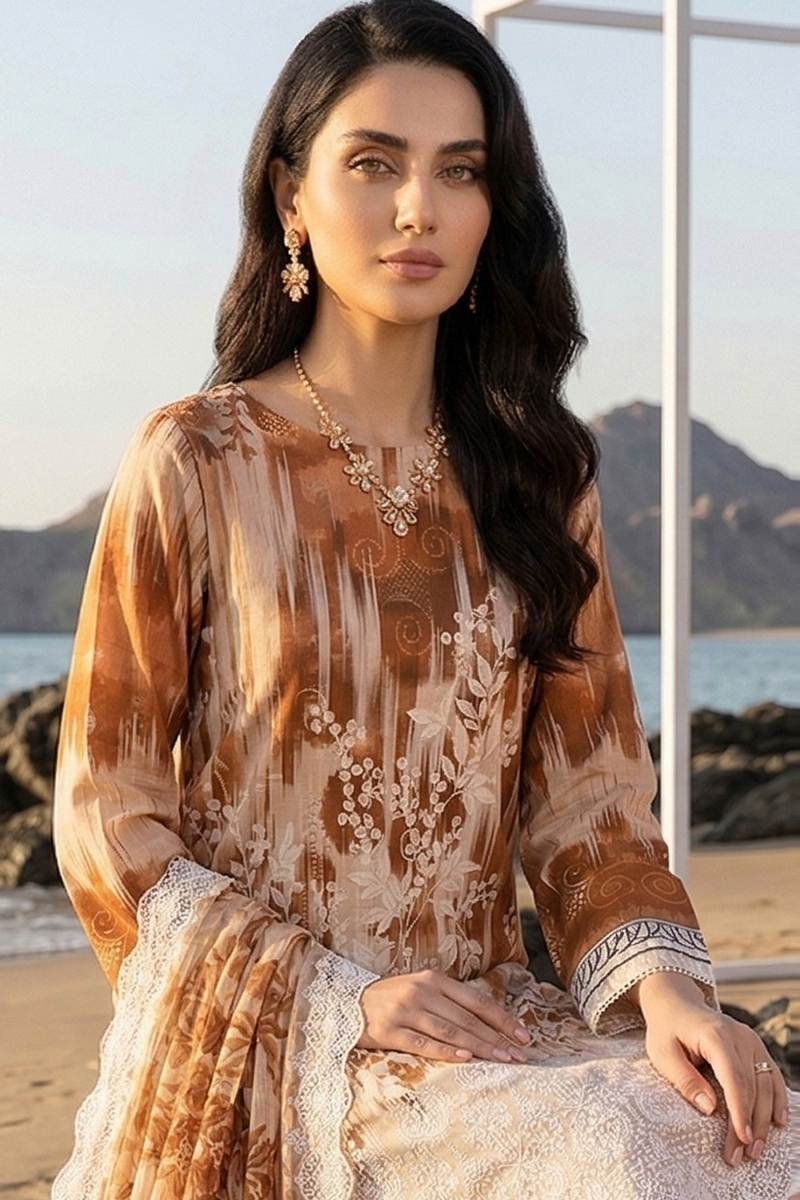 Riaz Arts | Rang-e-Noor Luxury Lawn - 3 Pc | RA - RN - 07