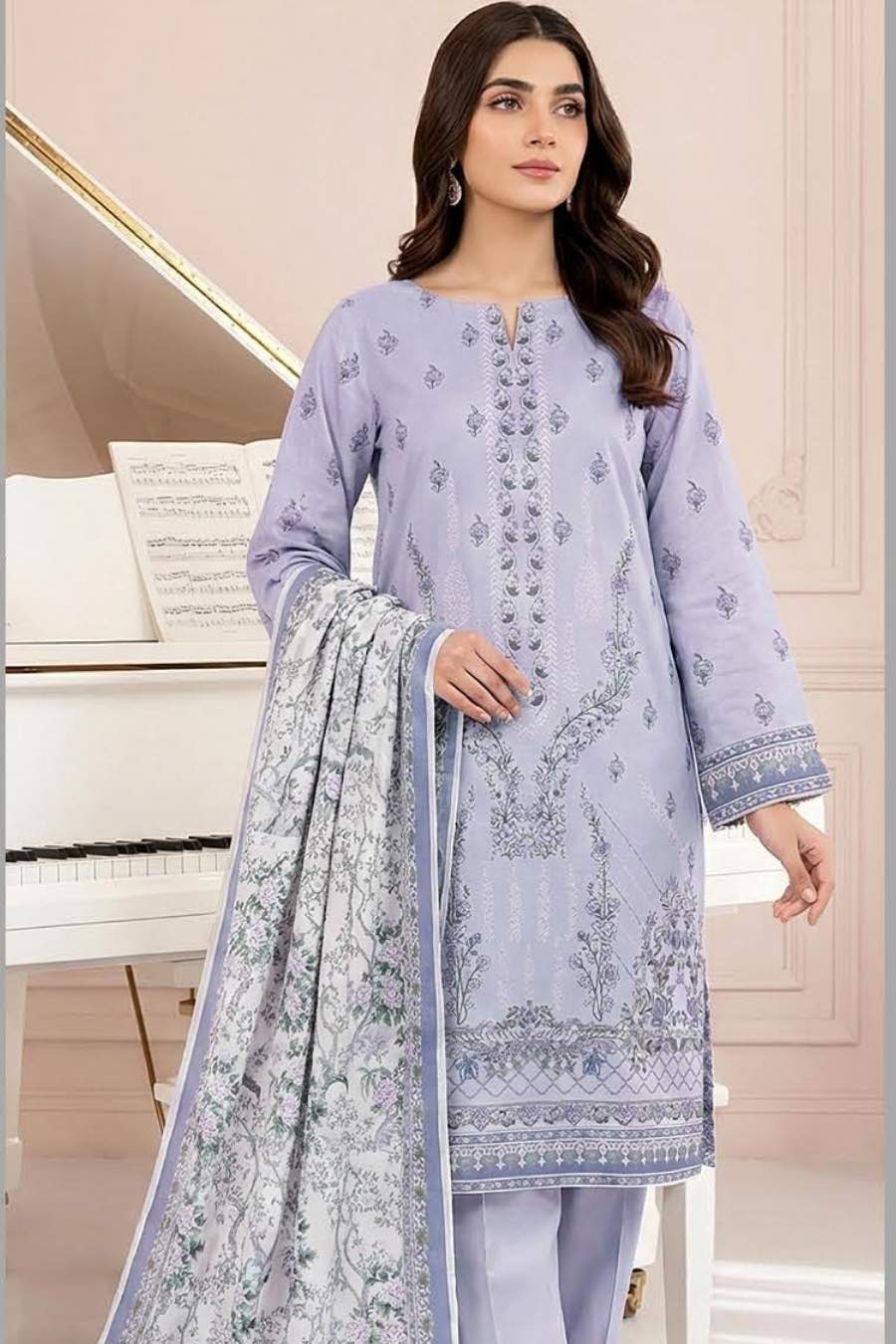 Mashaim Prints | Digital Printed Lawn Vol - 01 | MPD - 10