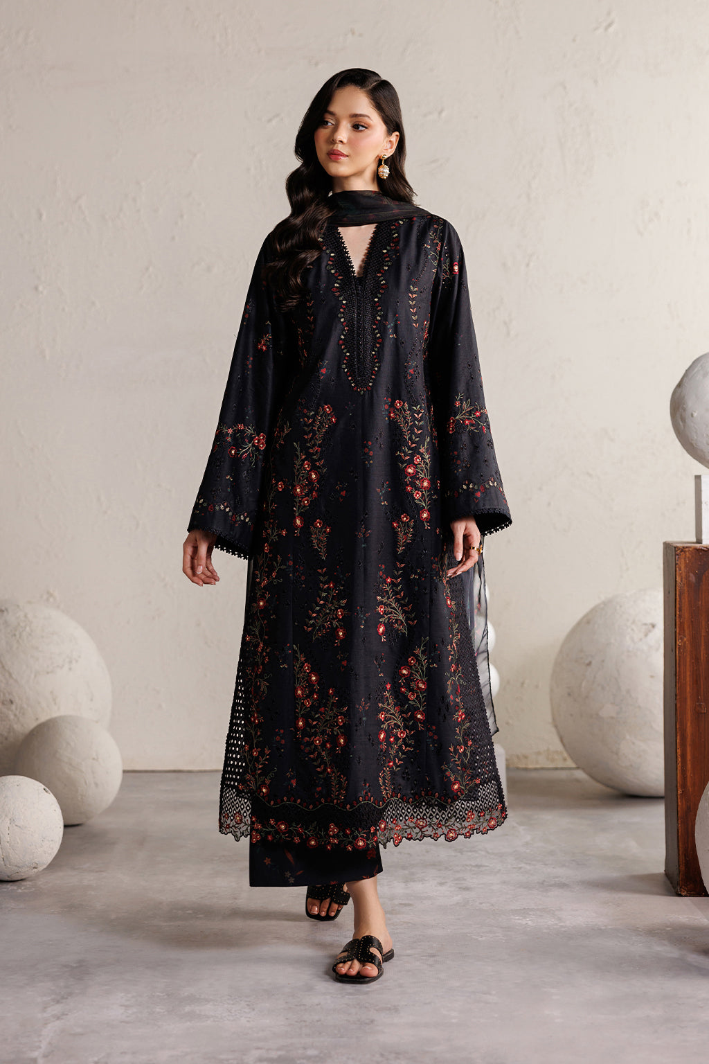 Iznik | Festive Embroidered Lawn | IBE-11