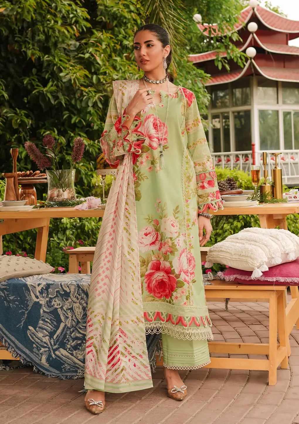 Elaf | Printed Lawn | Mint To Be