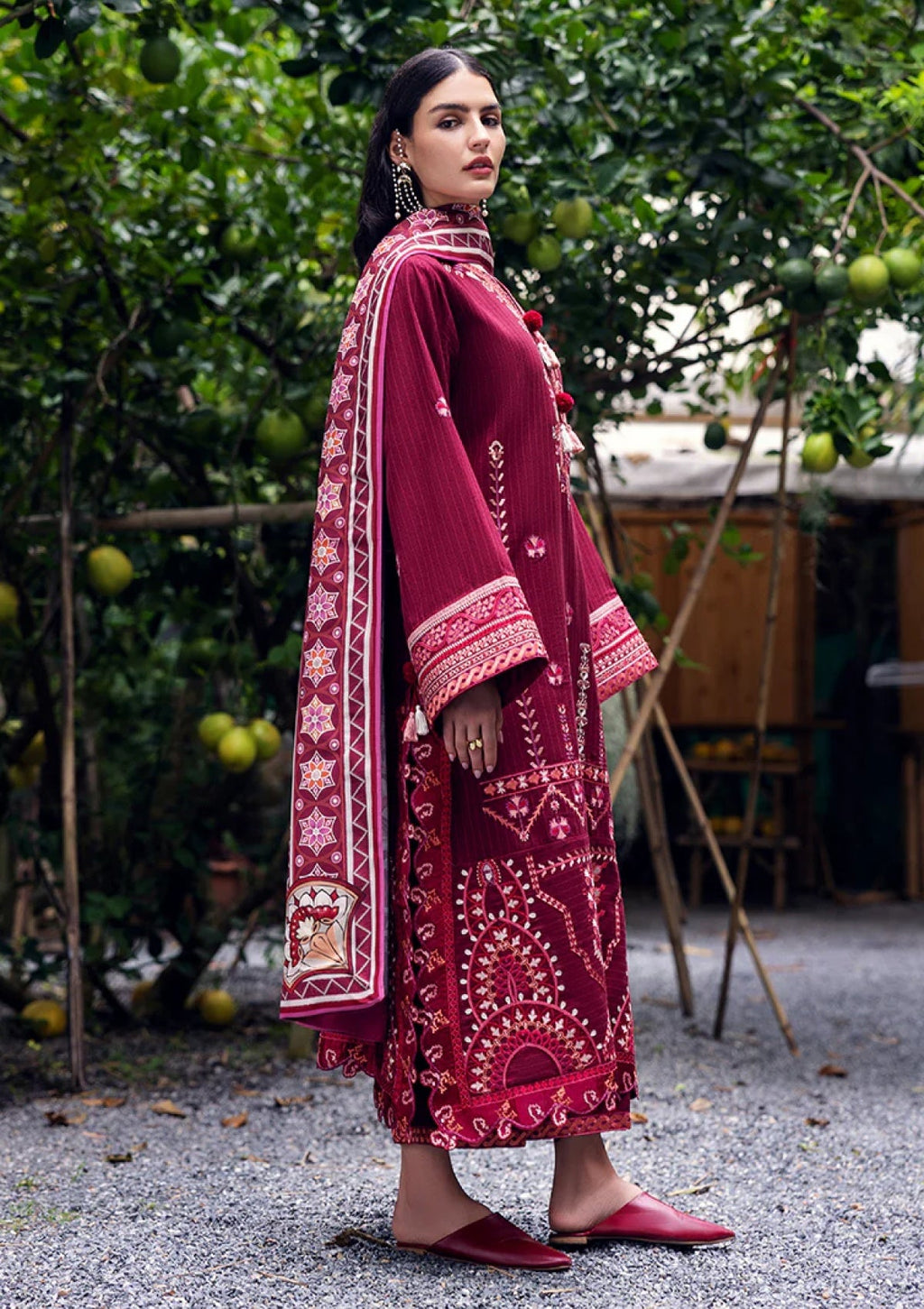 Mushq | Hemline Symphony Karandi Edit 25 | HUN#203 - Emerald Glimmer