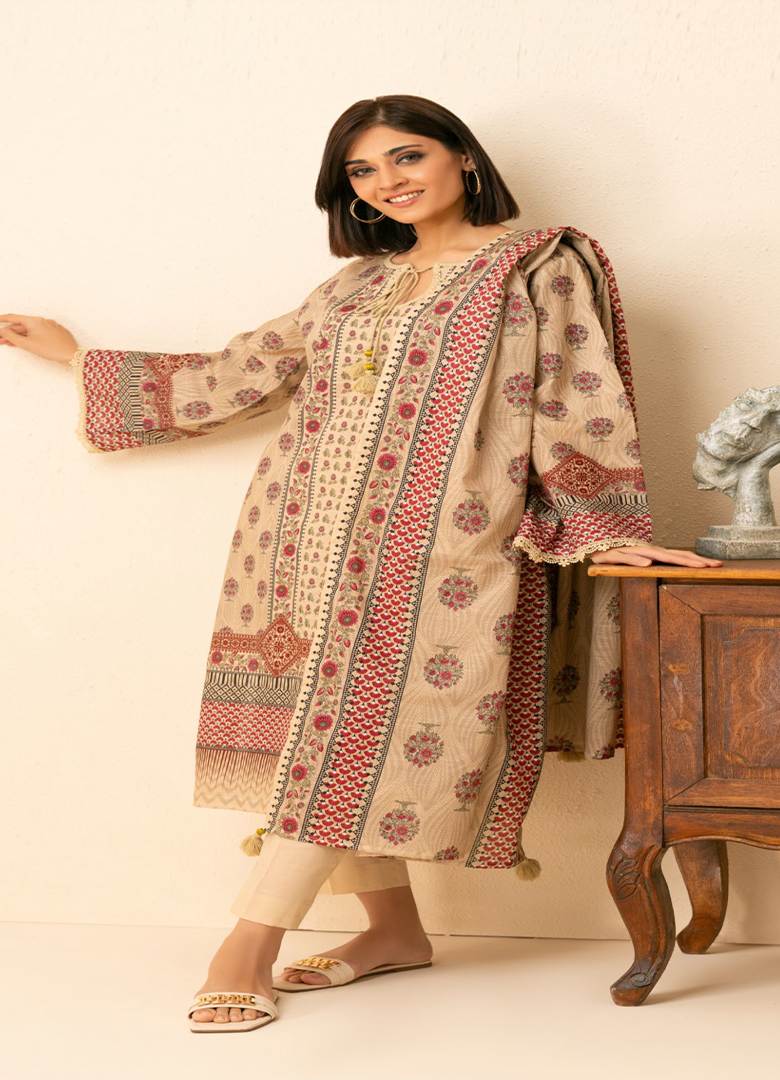 GULAHMED | PRINTED KHADDAR 3PCS  | 05