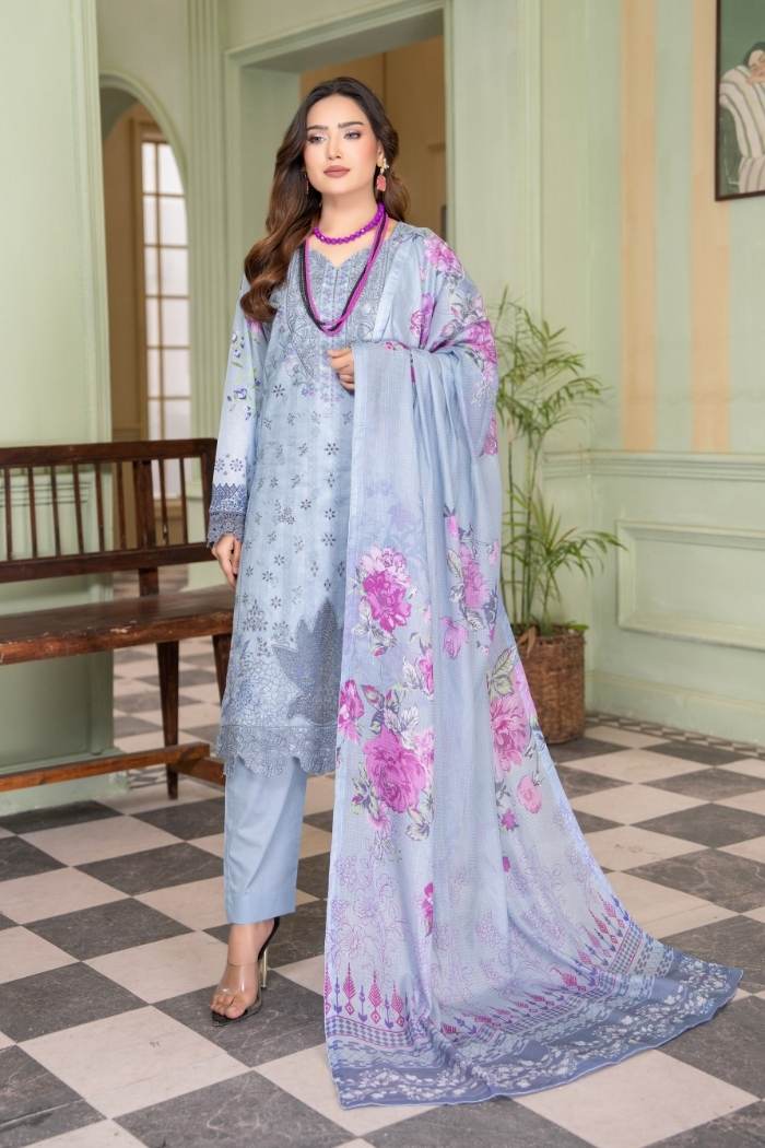 Riaz Arts | Gul-e-Rukh Supreme lawn 3 Piece | RA-G-08 – modrenshoppingmall