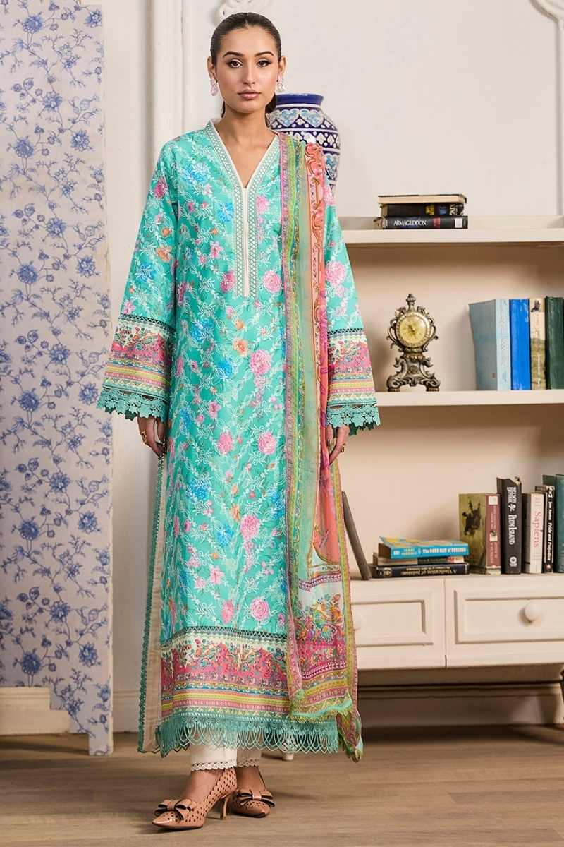 Raj Bari | Raha - 3 pc Premium Chikankari Prints | RBR - 08