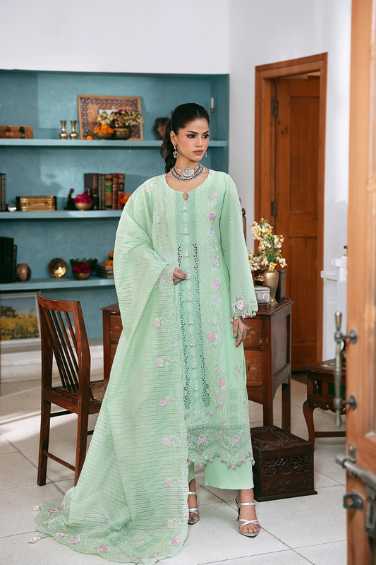 NAQSH | CHIKANKARI FESTIVE EDIT 26' | GREEN LILY