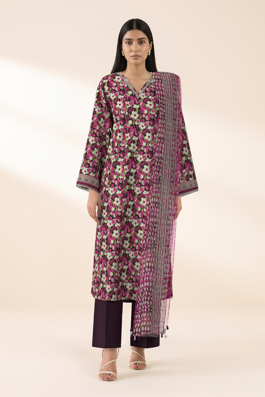 SAPPHIRE | 3 PIECE - PRINTED LAWN | 3PB-WS26CL2-15