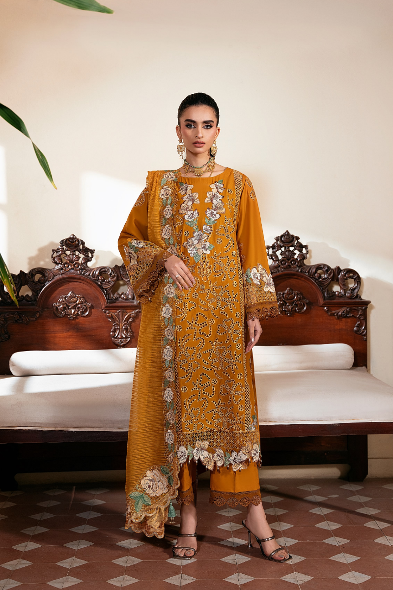 NAQSH | CHIKANKARI FESTIVE EDIT 26' | MUSTARD MARK