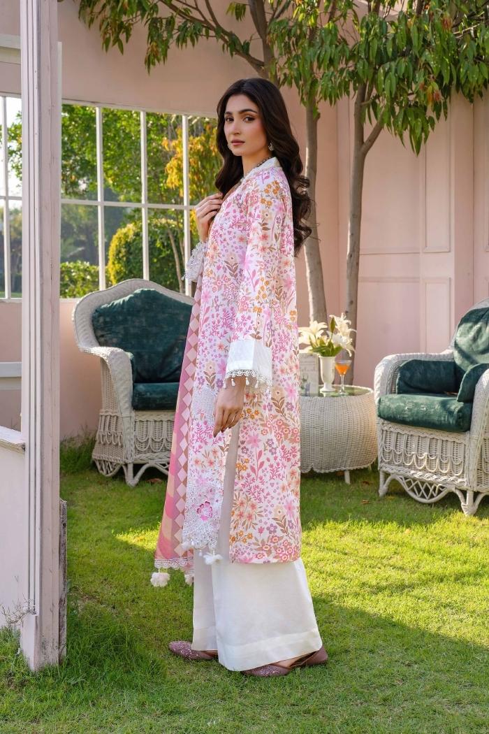 Rajis | Gul Rang - Print kari Embroidered | RGR-08