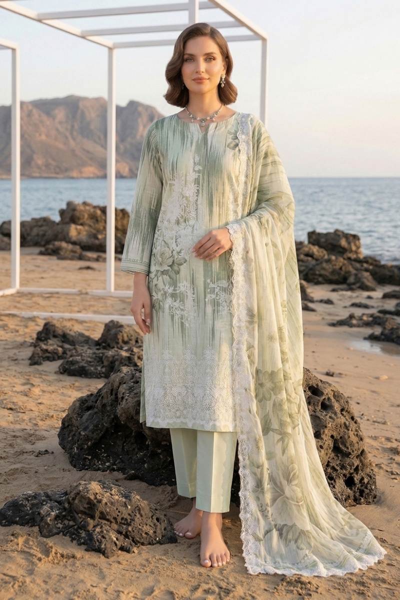 Riaz Arts | Rang-e-Noor Luxury Lawn - 3 Pc | RA - RN - 09